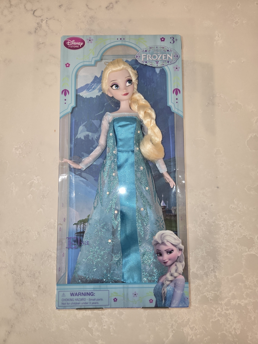 Disney Elsa Sparkling Teal & Blonde Braid Doll